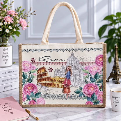Romantic Roma Travel Tote Bag