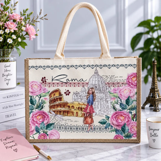 Romantic Roma Travel Tote Bag