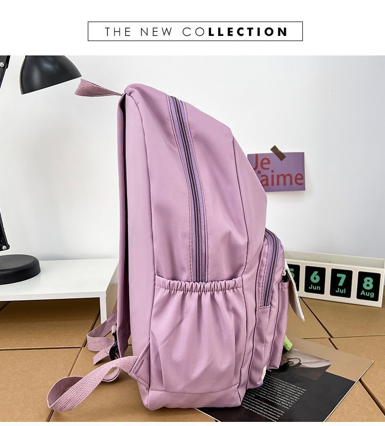 Simple Solid Color Tiger Graffiti Backpack Bag