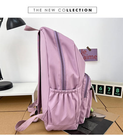 Simple Solid Color Tiger Graffiti Backpack Bag