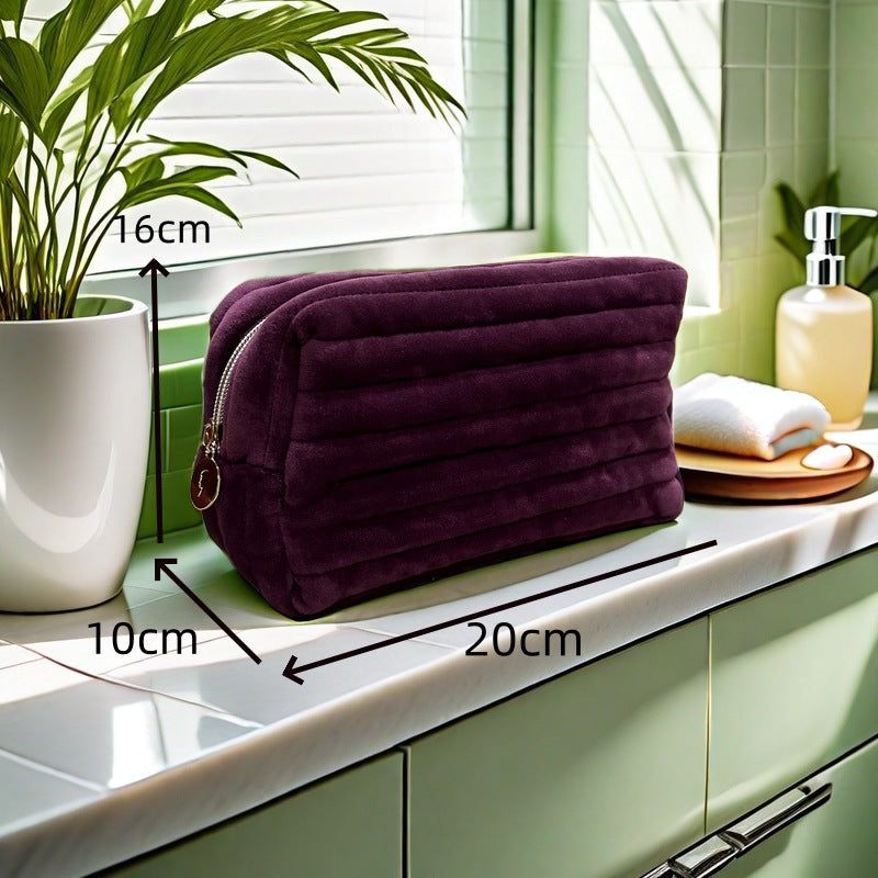 Large Capacity Velvet Cosmetic Bag