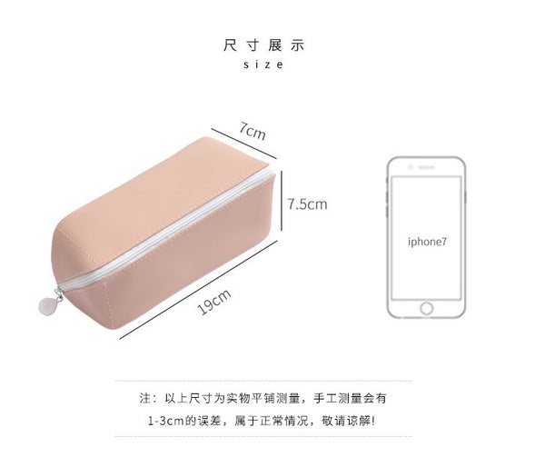 Large Capacity PU Leather Pencil Case