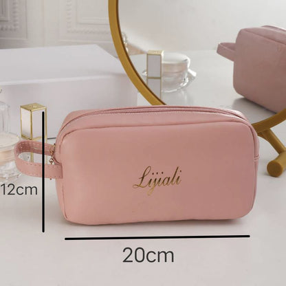 Elegant Soft Pu Leather Makeup Pouch