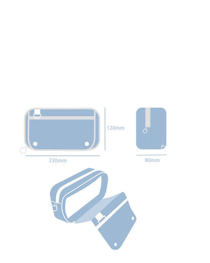 Multi-function Transparent Pencil Bag
