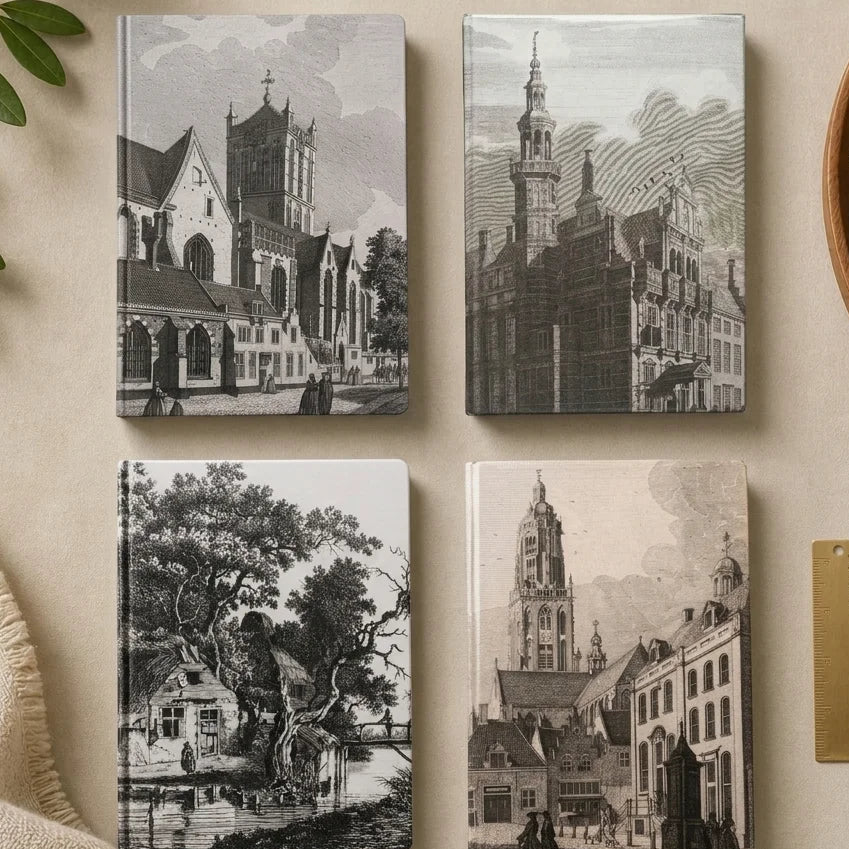 Retro Cityscape Art Sketchbook Journal