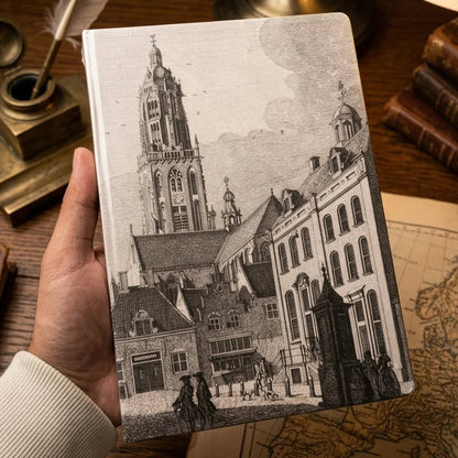 Retro Cityscape Art Sketchbook Journal