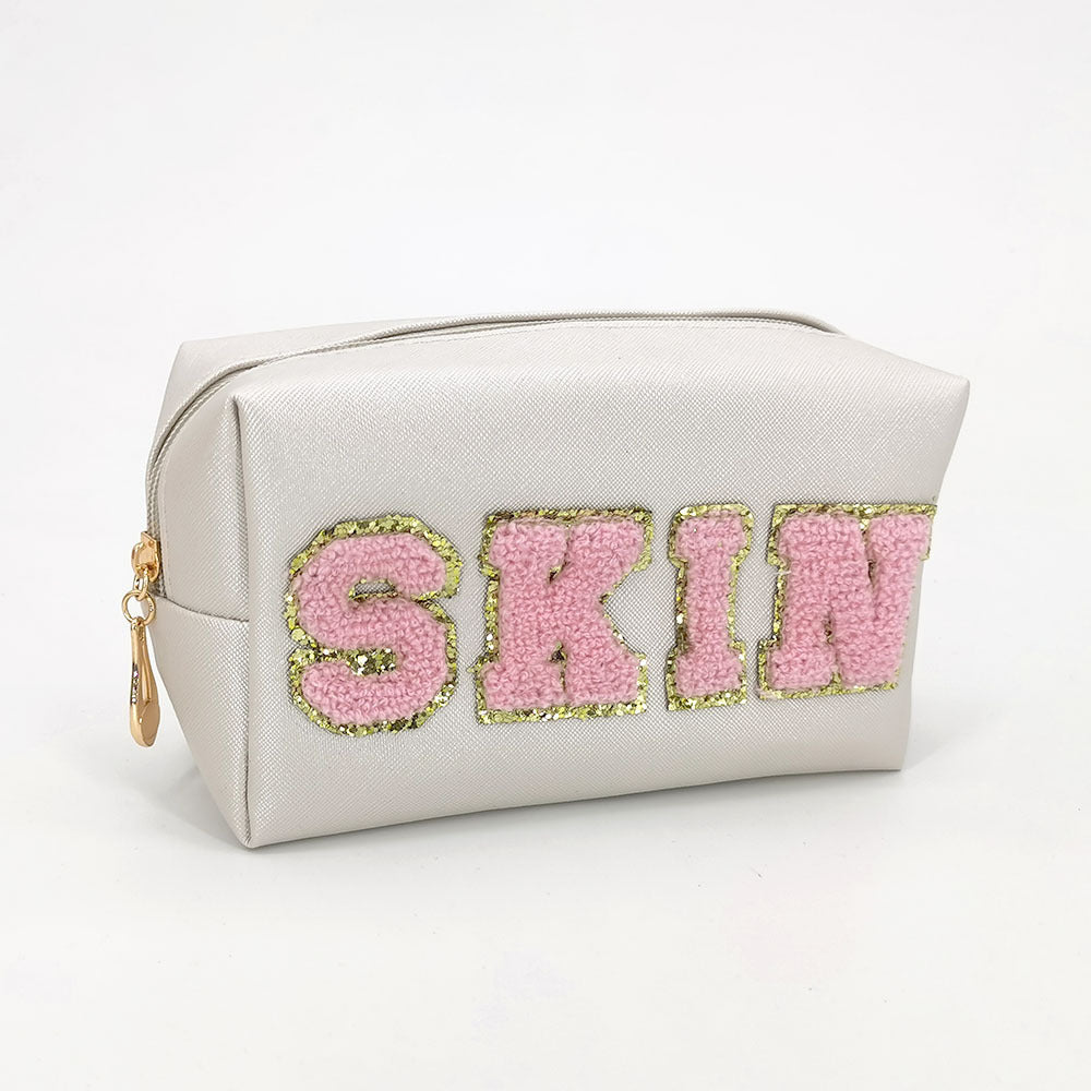 Large Capacity PU Leather Cosmetic Pouch