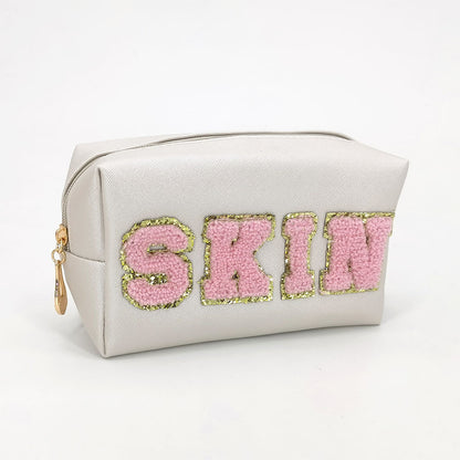 Large Capacity PU Leather Cosmetic Pouch