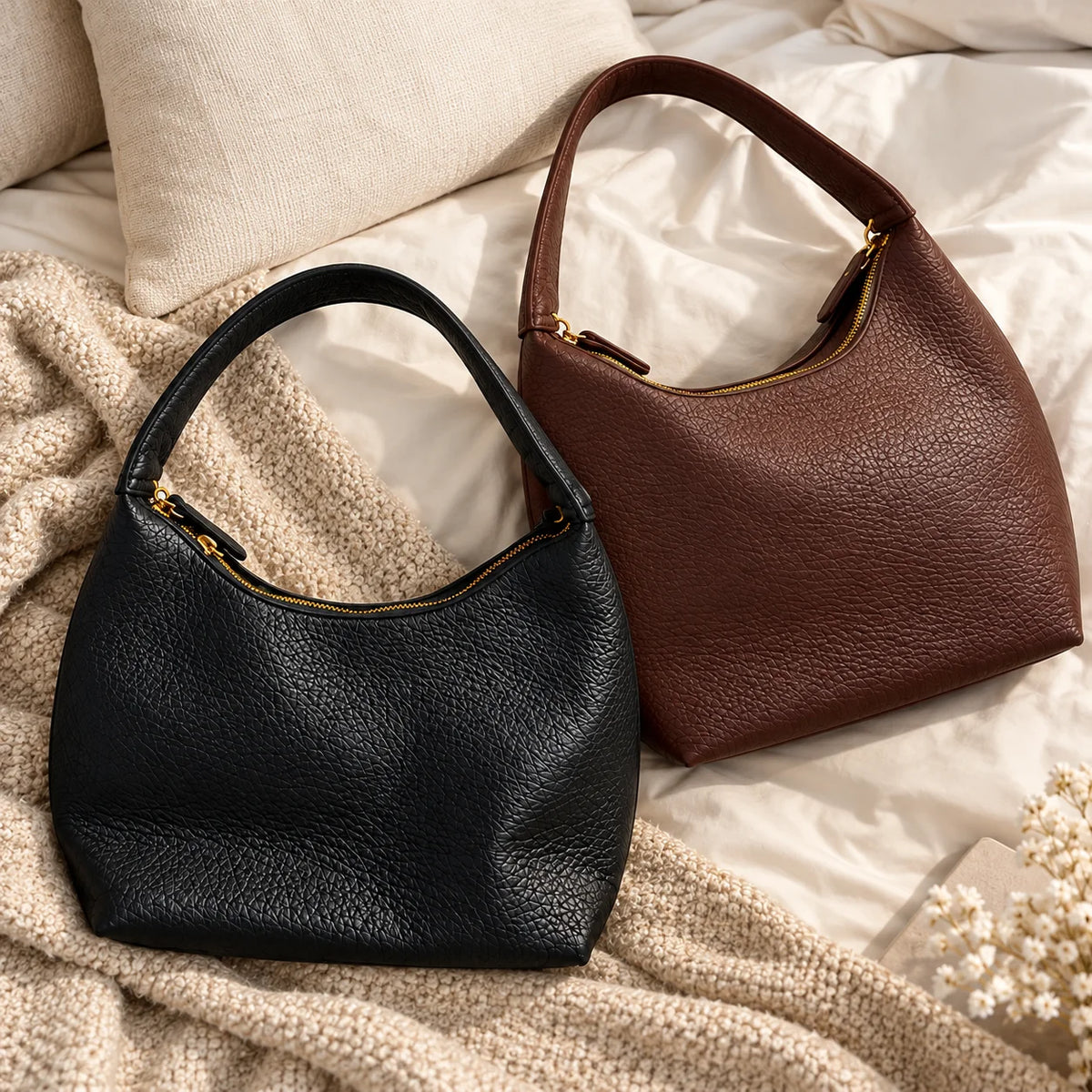 PU Leather Women's Hobo Shoulder Bag