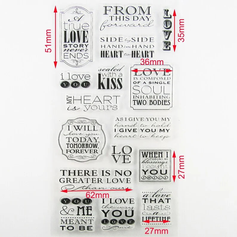 Transparent Silicon Stamp Sheets