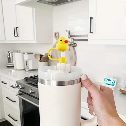 Cute Animal Shaped Silicon Straw Dust Cover