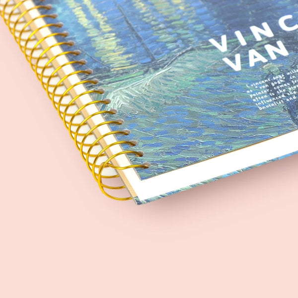 Vincent Van Gogh Starry Night Coil Register Notebook