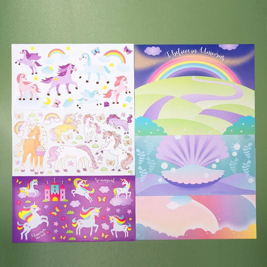 Reusable Stickers Book Set - Unicorn