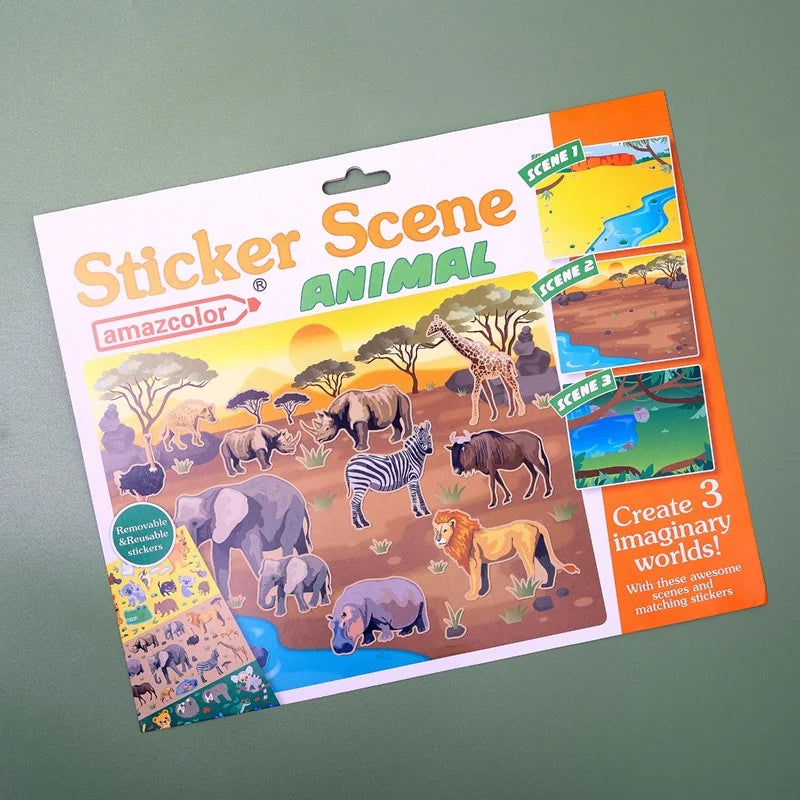 Reusable Stickers Book Set - Animal