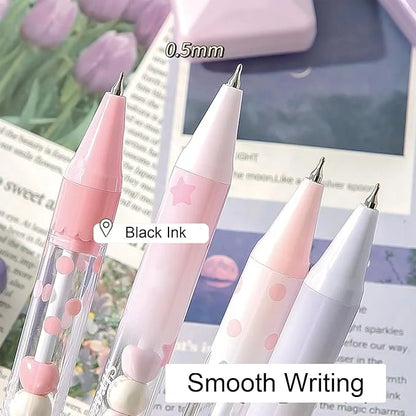 Beads Filled Gel Pen - Set of Four