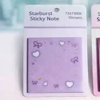 Pastel Starburst Sticky Notes