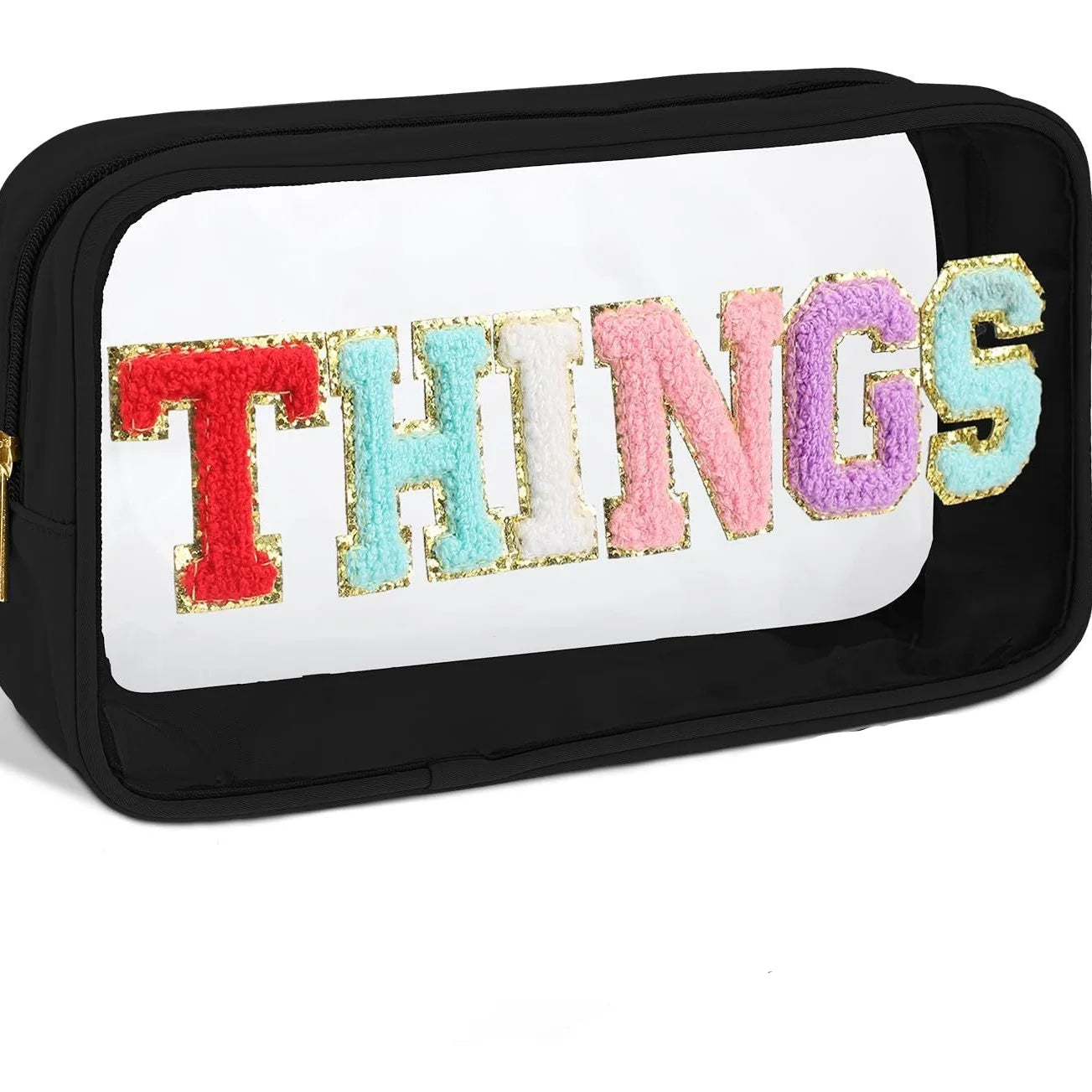 Embroidered Toiletry and Makeup Pouch