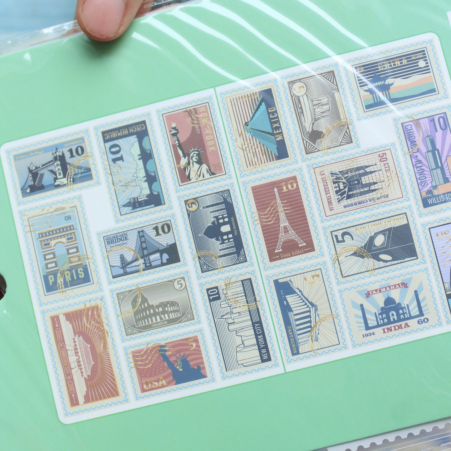 Ticket Collection Stamp Style Stickers