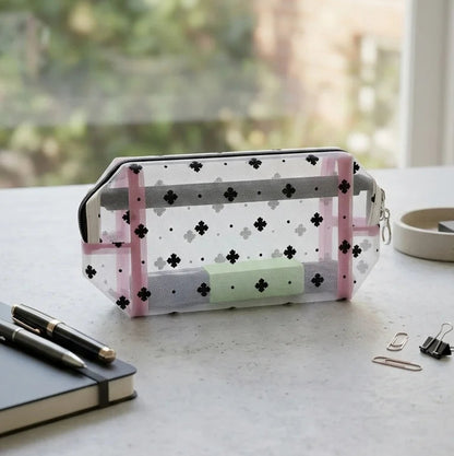 Embroidered Mesh Multi Use Storage Pouch