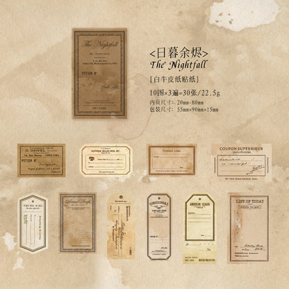 Echos from the Past Match Box Stickers