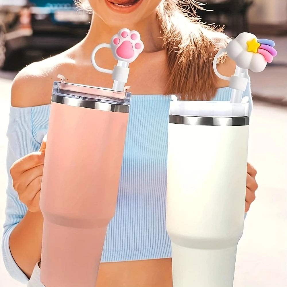 Assorted Silicon Straw Dust Cover