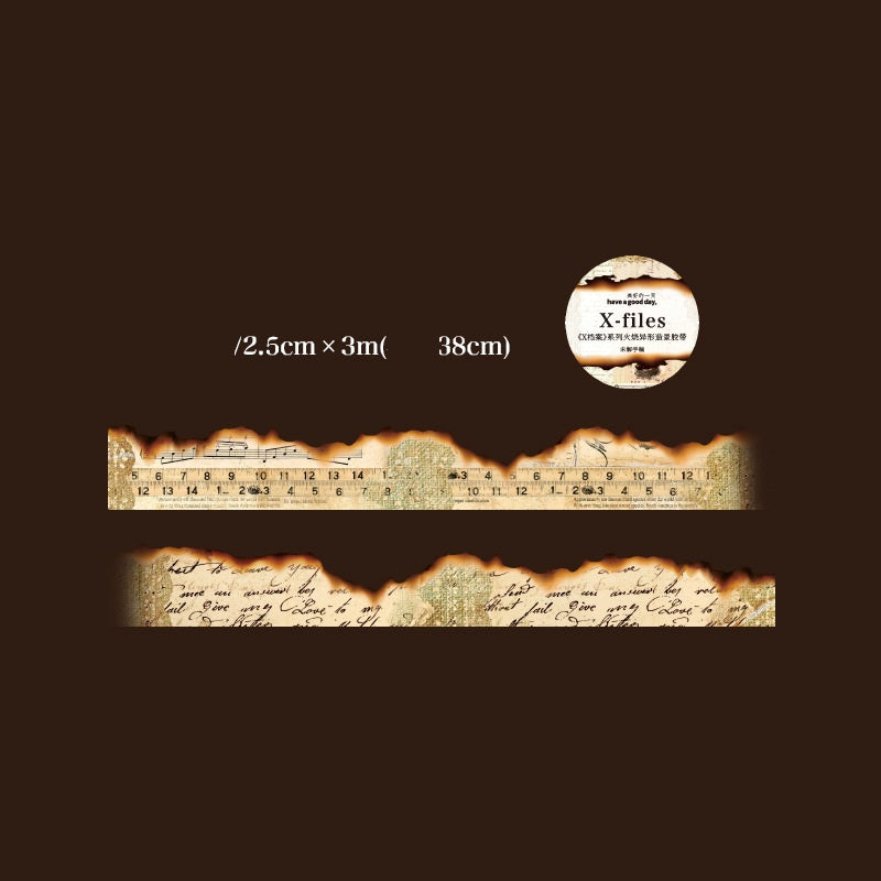 Retro Burnt Corners Washi Sticker Tape