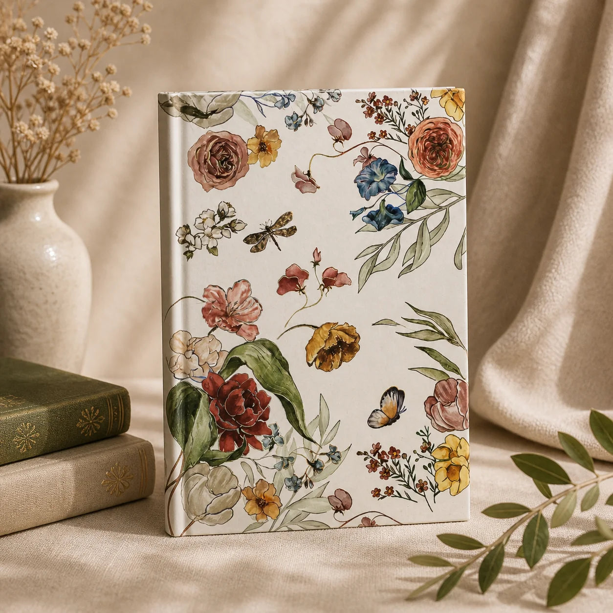 Flower Pattern Bush Hardcover Sketchbook