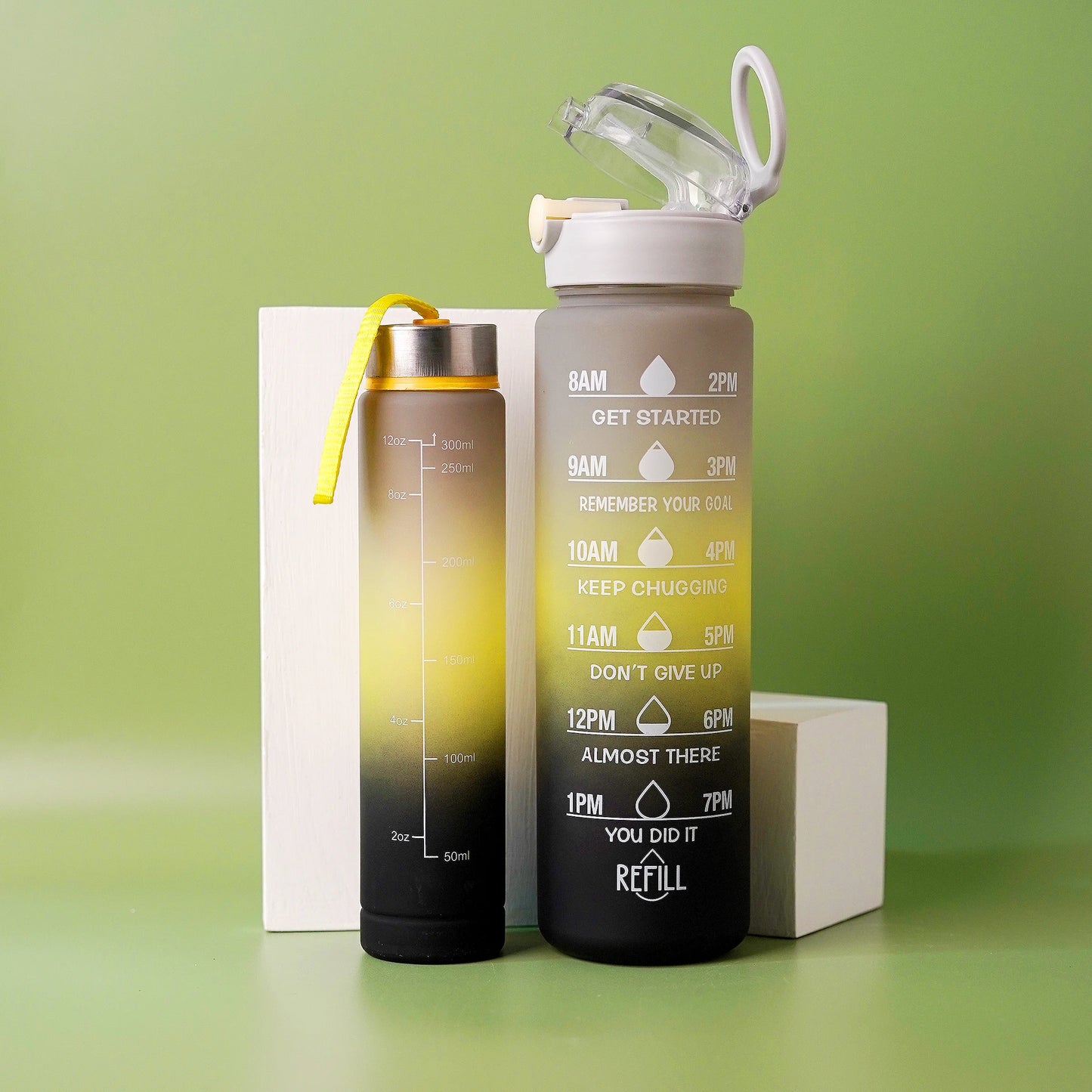 Three Color Gradient Water Bottles Set