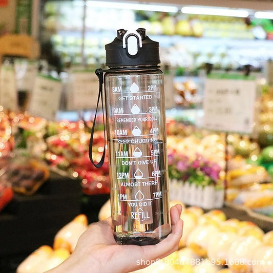 Motivational Quotes Plastic Water Bottle and Sipper