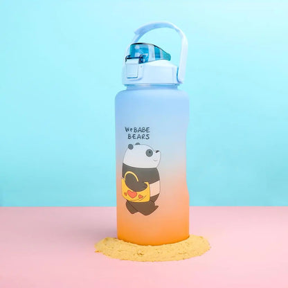 We Bare Bears Large Capacity 2000 ml Water Bottles and Sippers Cup