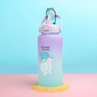 We Bare Bears Large Capacity 2000 ml Water Bottles and Sippers Cup