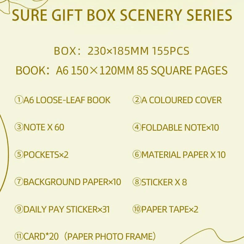 Loose-leaf Book Decoration DIY Journaling Kit Box