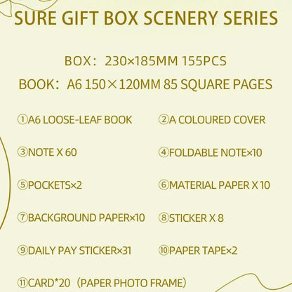 Loose-leaf Book Decoration DIY Journaling Kit Box