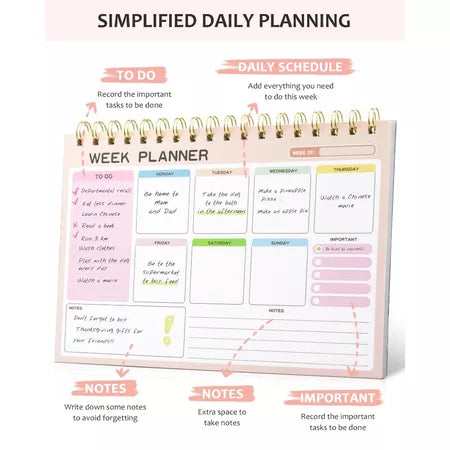 PP Coil Weekly Planner and Notepad
