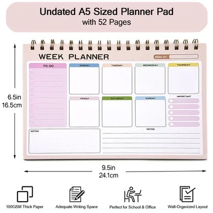 PP Coil Weekly Planner and Notepad