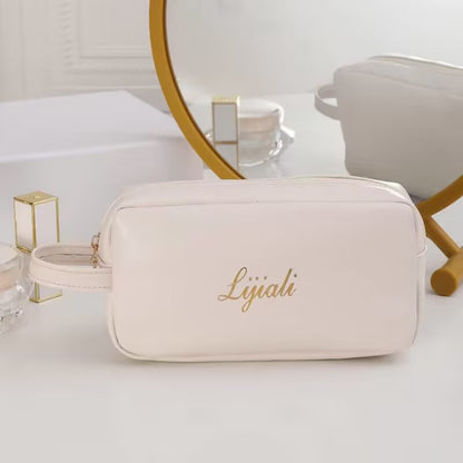 Elegant Soft Pu Leather Makeup Pouch