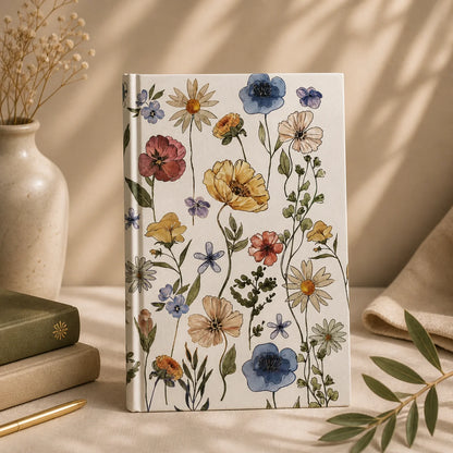 Flower Pattern Bush Hardcover Sketchbook