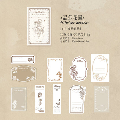 Echos from the Past Match Box Stickers