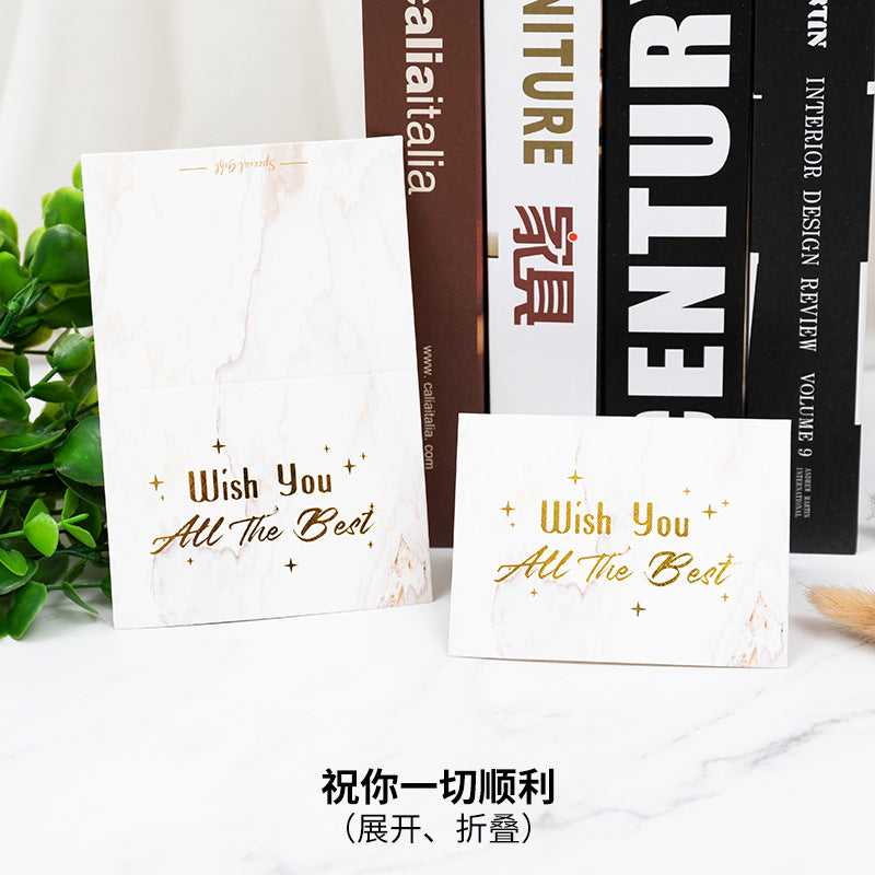 Bronzing Foldable Greeting Cards