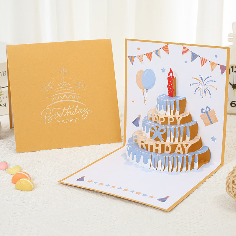 Foldable 3D Birthday Greeting Cards