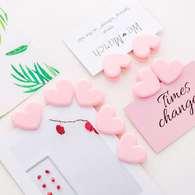 Cute Pink Heart Shape small Paper Clip