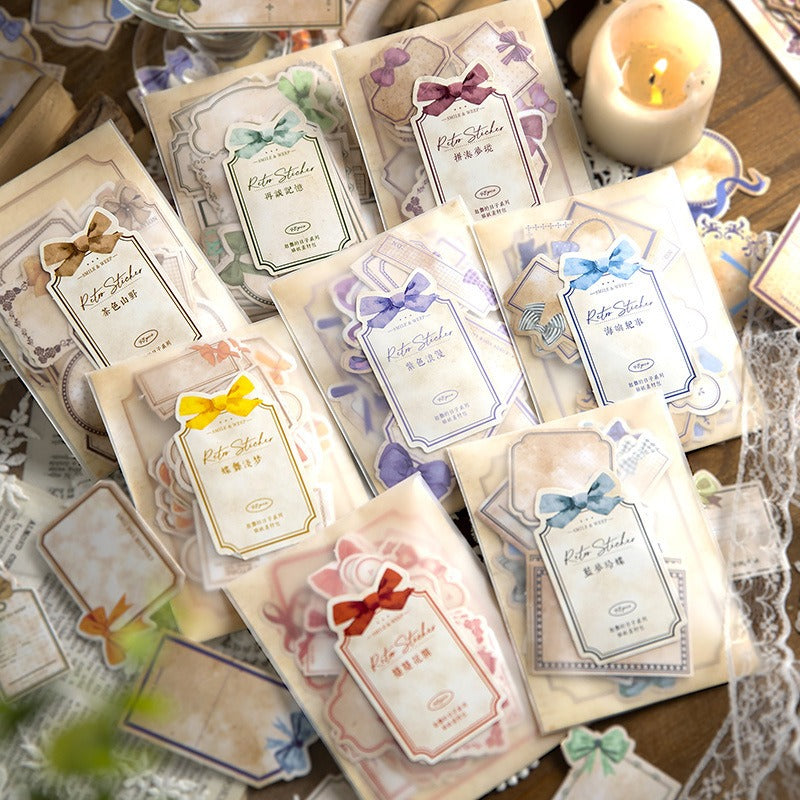 Fresh literary bow PET Stickers Pack