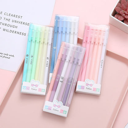 #cute #stationery #stationary #fancy #korea #korean #kiwai #pakistan #imported #china #pakistan#pen #inkpen #removeable #refill #gel #black #ink #kiwaii #packet #box #set #egg #cheese #sea #saltSoothing Colors Gel Pen Set - Set of 6 #signature