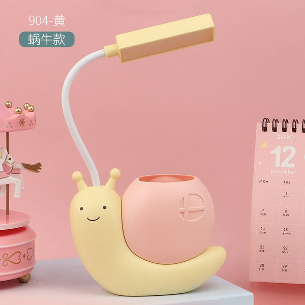 Creative Snail Table Lamp with Pen Holder