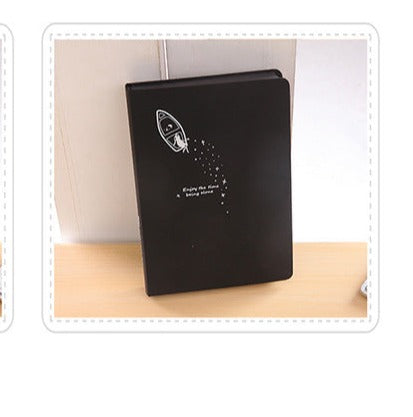 Starry Sky Black Cover Page Graffiti Notebook Journal