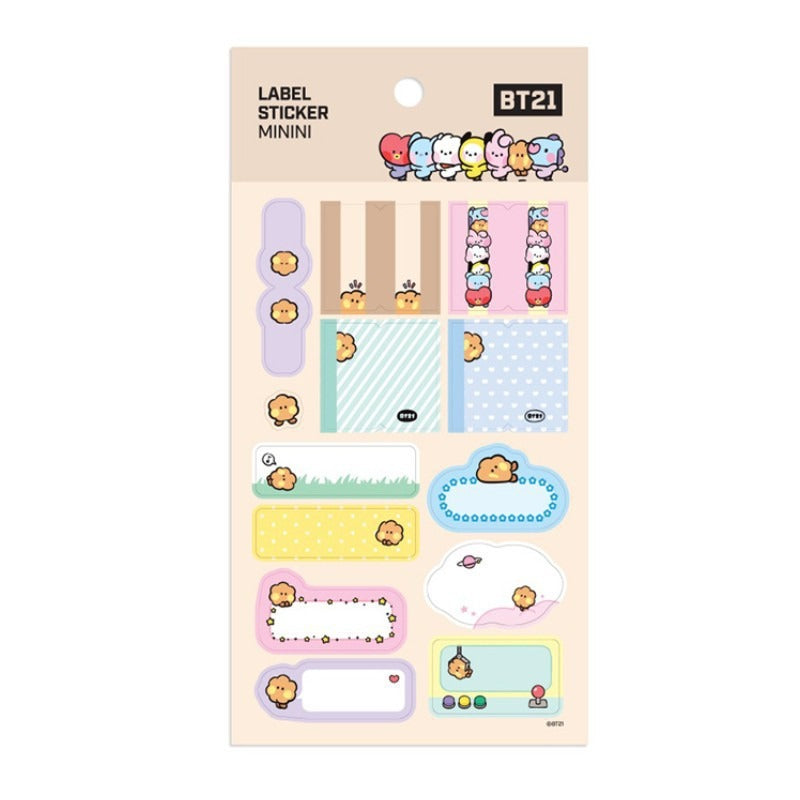 BTS BT21 Labelling Stickers