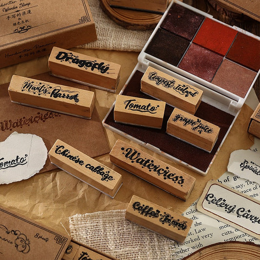 Hand Written Wooden Stamps