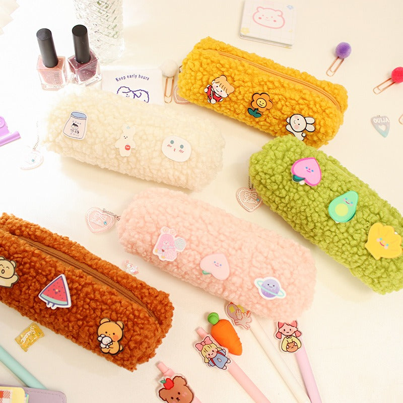 Lamb Plush Material Pencil Case with Acryli c#pouch #geomatery #pencilcase #case #pencil #canvas #transparent #cosmetic #travel #portable #lipstick #funky #new #fashion #trend #viral #london #uk #pen #coin #money #note #purse #shopping #online Badge #bestpencilpouch #schoolpouch #organizingpouch #transparentpouch #pencilpouch #pencilcase #stationerypouch#stationerykitpouch#studentpouch #SCHOOLPOUCH #penxilcase #organizerpouch #pouch #handpouch #stationerypouch #geometrypouch #geometrybox