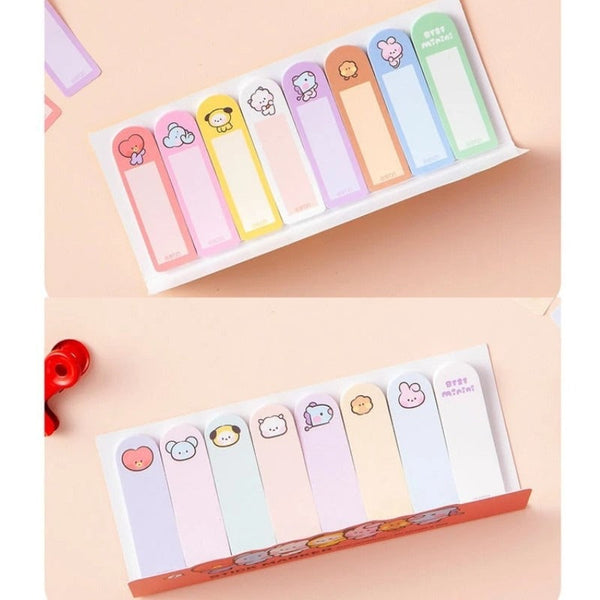 BTS BT21 Sticky Note Strips and Tabs