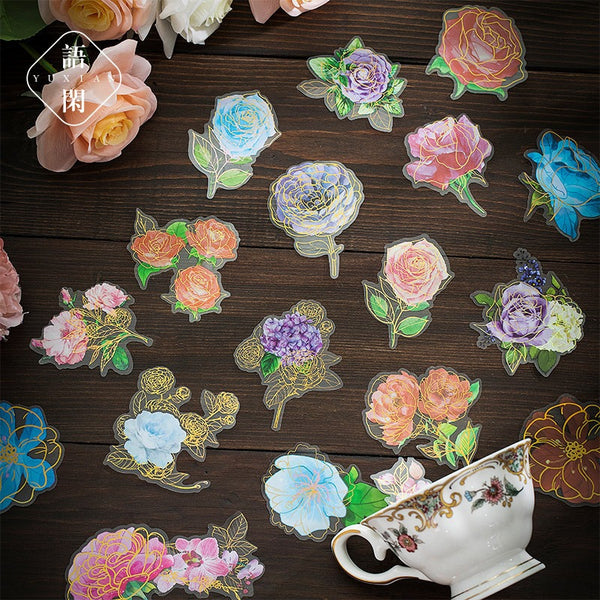 Flowers room series PET Stickers Pack